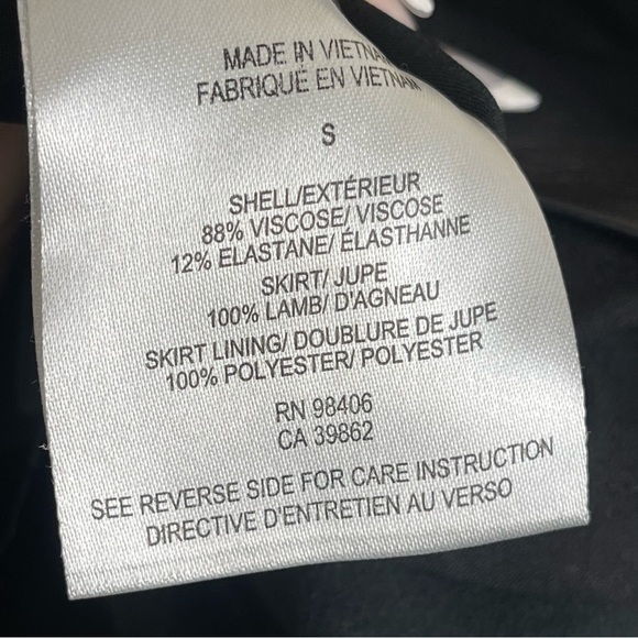 Theory Keiran Classical Black Drop Waist Lambskin Leather Dress Size Small Women - Picture 11 of 11